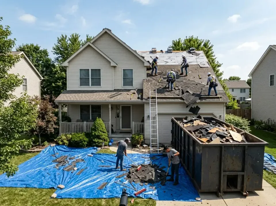roof-replacement-debris-remova-004 — frequently asked questions, Cheapest Dumpster Rentals in Fox Lake, IL
